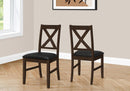 Dining Chair Side, Upholstered For Dining Room, Transitional (Set of 2) by HouseOfZazla
