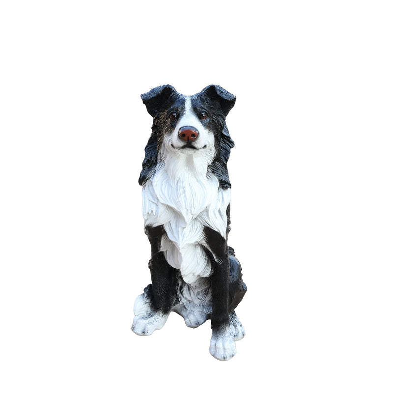 Outdoor Garden Border Collie Dog Statue Greeter, photo 4 of 10
