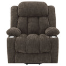 Beca - Upholstered Power Lift Recliner With Cupholders And USB Charging by HouseOfZazla
