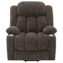 Beca - Upholstered Power Lift Recliner With Cupholders And USB Charging by HouseOfZazla