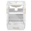 Bathroom Vanity With Ornate French Cylinder Legs, Soft Close Drawer by HouseOfZazla