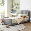 Upholstered Daybed With Classic Stripe Shaped Headboard by HouseOfZazla