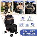 Double Pet Stroller for Small and Medium Dogs and Cats by HouseOfZazla