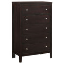 Payton - 5 Drawer - Cappuccino