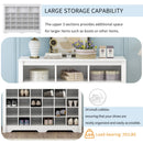 24 Shoe Cubby Console, Shoe Cabinet - White by Unique Piece Furniture