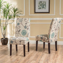 Contemporary Dining Chair Set With Rubberwood Legs - White / Blue by HouseOfZazla