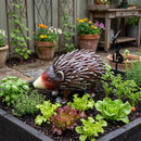 Handmade Wrought Iron Hedgehog Garden Statue
