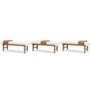 Billie - Modern Telephone Bench With Sliding Shelf - Ivory White by Unique Piece Furniture