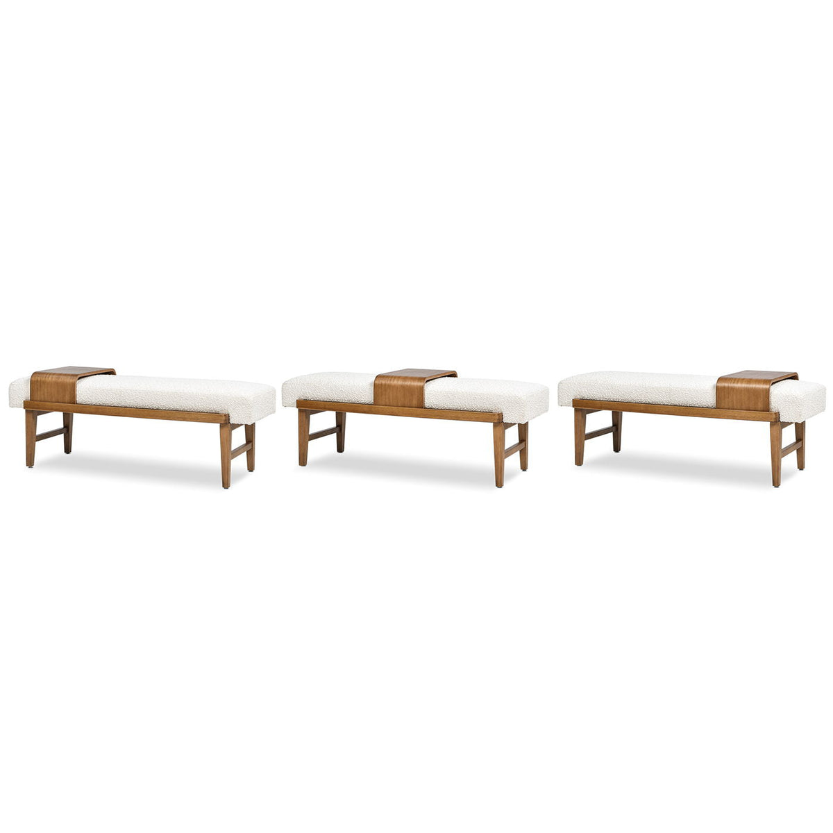 Billie - Modern Telephone Bench With Sliding Shelf - Ivory White, photo 9 of 10