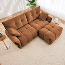 Sofa Set With Ottoman And Pillows, Textured, High Resilience Cushions by HouseOfZazla