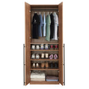 Lee - Free Standing Wardrobe Closet With Adjustable Shoe Shelves by HouseOfZazla