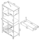 Draper - 5 Shelf LED Wine Cabinet With Pull Out Drawer - Gloss White by HouseOfZazla