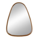 Irrgeular Mirror With Frame, Wall Mirror For Living Room Bathroom Entryway - Brown by HouseOfZazla