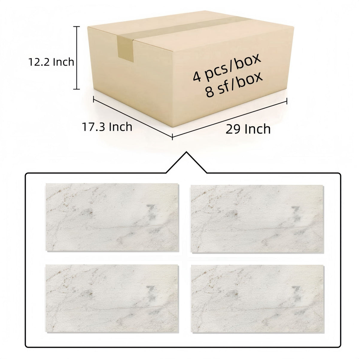 Textured Finished, 3D Tiles For Wall Decoration (Set of 4), photo 25 of 33