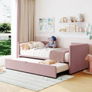 Twin Size Upholstered Daybed With Pop Up Trundle by HouseOfZazla