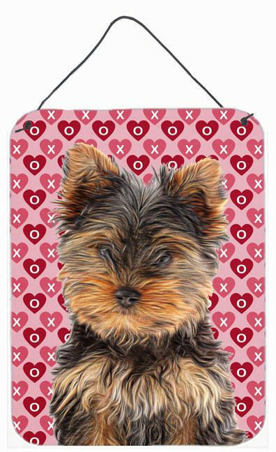 Hearts Love and Valentine's Day Yorkie Puppy / Yorkshire Terrier Wall or Door Hanging Prints KJ1195DS1216