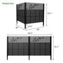 W48" x H47.3" Metal Privacy Screen with Rose Design by HouseOfZazla