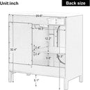 30" Bathroom Vanity with Sink, Bathroom Vanity Cabinet with Two Drawers and Door, Adjustable Shelf, Solid Wood and MDF, Black