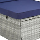 Outdoor Sofa Pe Rattan Furniture Deck Chair - Gray by HouseOfZazla