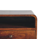 Curved Upper Slot Floating Nightstand by Unique Piece Furniture