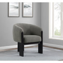 Maciel - Upholstered Barrel Back Accent Chair - Mushroom