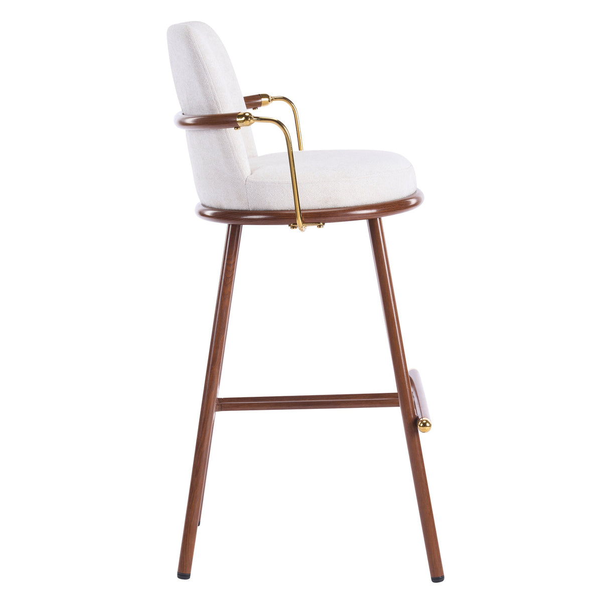 Chaya Indoor Upholstered Bar Stool with Metal Frame, photo 6 of 9