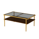 Rectangle Coffee Table With Tempered Glass Top And Legs, Modern Table For Living Room by Unique Piece Furniture