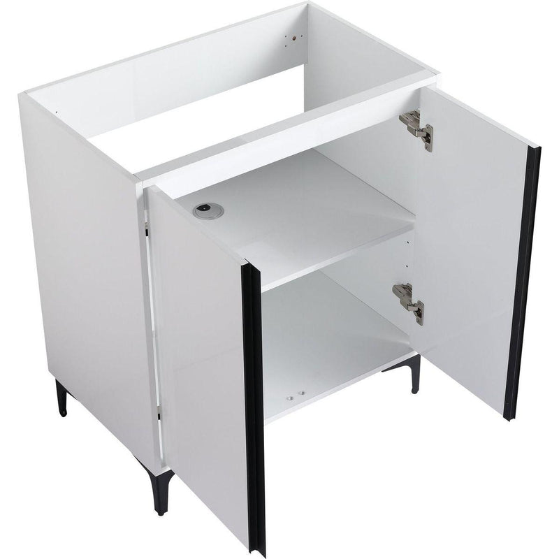 30" Freestanding Bathroom Vanity With Ceramic Sink-BVB06730WH-