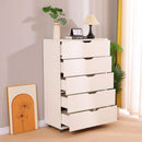 Modern 5 Drawer Dresser With Wheels by HouseOfZazla