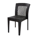 7 Piece Outdoor Dining Set with Table and 6 Chairs - Brown Multi