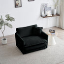 Comfy Deep Single Seat Sofa Upholstered Reading Armchair