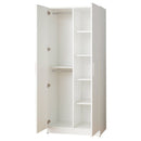 Viviane - Closet With Hanging Bars And 5 Shelves - White