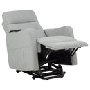 Dayes Upholstered Power Lift Recliner Chair Light Grey