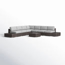 Wicker Sectional Seating Group With Cushions by Unique Piece Furniture
