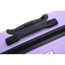 3 Piece Luggage Sets ABS Lightweight Suitcase with Two Hooks, Spinner Wheels, TSA Lock, (20/24/28), LIGHT PURPLE