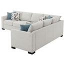 Radison - Upholstered Sectional Sofa With Hidden Sleeper - Greige by HouseOfZazla
