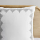 Full/Queen Cotton Printed Duvet Cover Set with Chenille