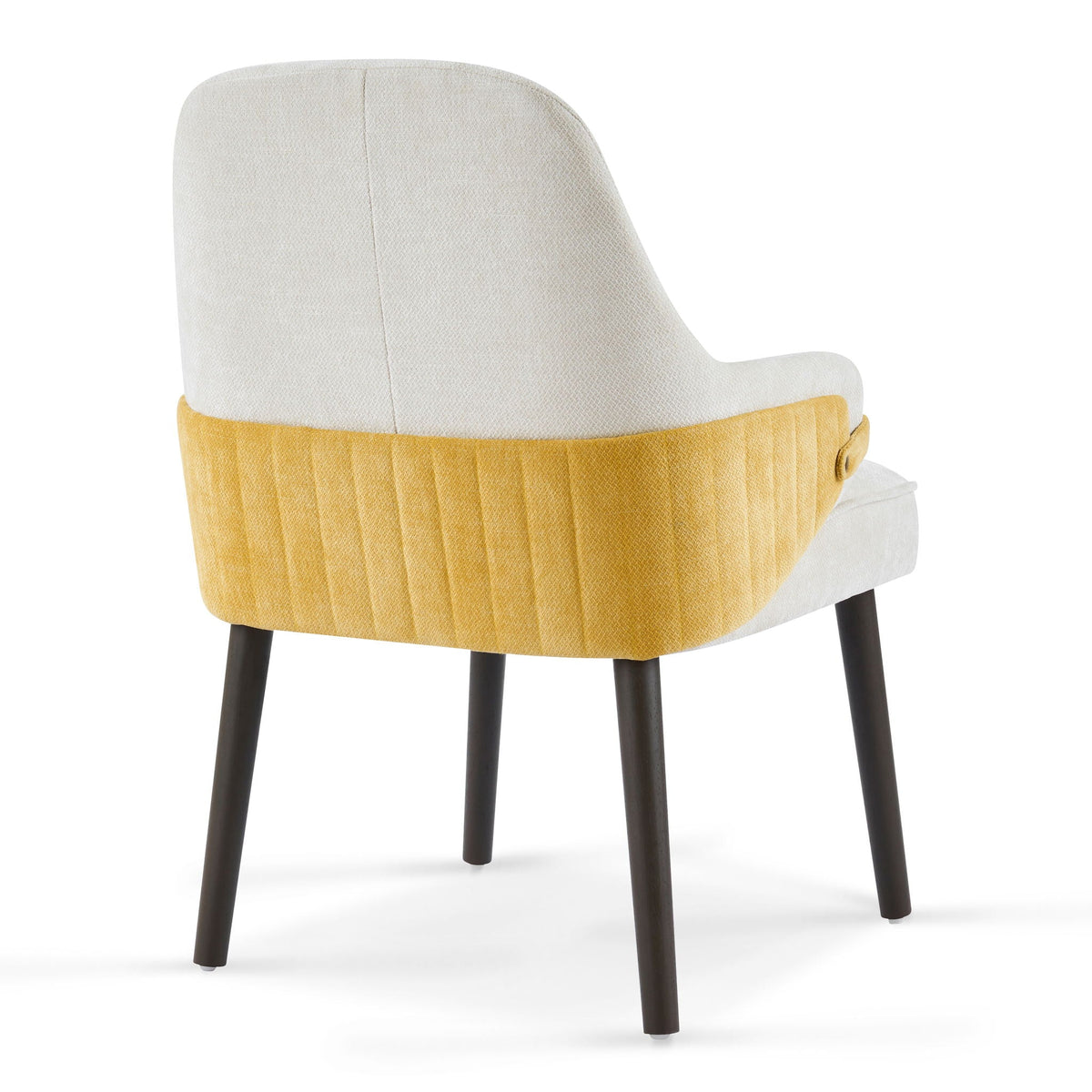 Indoor Dining Chair Set of 2 with Sturdy Frame - Beige / Yellow, photo 10 of 16