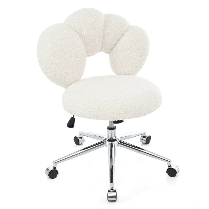 360Swivel Height Adjustable,Swivel Chair,Teddy fabric,home office chair