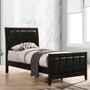 Twin Panel Bed With Headboard And Tapered Legs - Brown by HouseOfZazla
