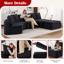 133'' Modular U-Shaped Sectional Compression Sofa