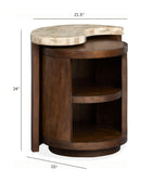 Burnt Umber Nesting End Table Modern Sculptural Design