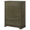 Harbington - 5 Drawer Chest - Chocolate by HouseOfZazla