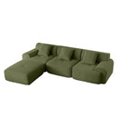 L Shaped Modular Sectional Sofa And Movable Ottoman by Unique Piece Furniture