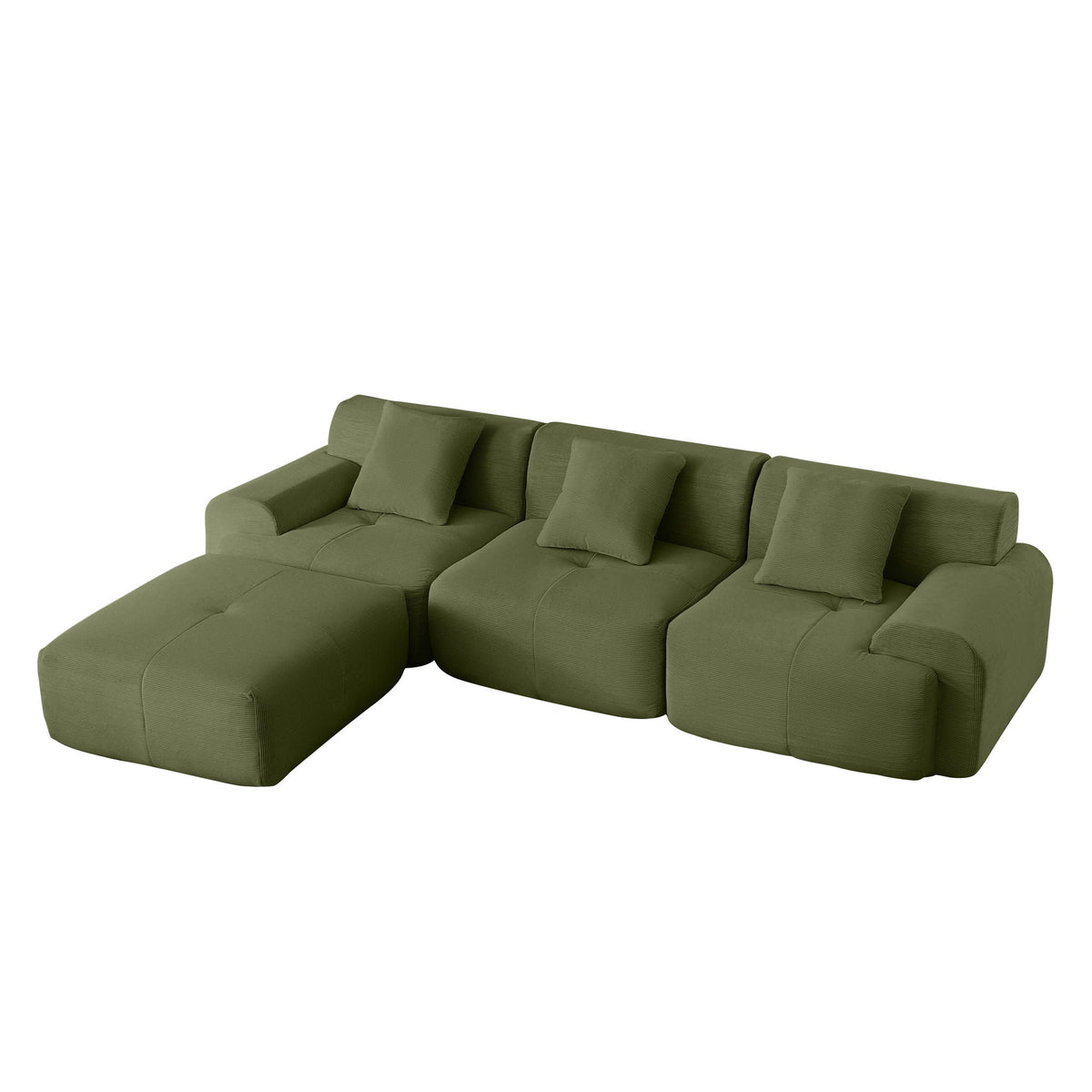 L Shaped Modular Sectional Sofa And Movable Ottoman, photo 2 of 20