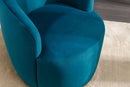 Swivel Accent Armchair Barrel Chair With Powder Coating Metal Ring by HouseOfZazla