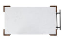Alaroa - Kitchen Island - Marble Top & Rustic Brown