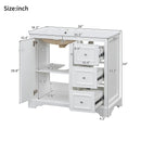 Bathroom Vanity With Sink, Soft-Close Doors, Adjustable U-Shelf, 3 Drawers by HouseOfZazla