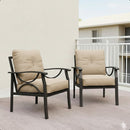 All-Weather Armchairs With Cushions, Modern Sculptural Design (Set of 2) by HouseOfZazla