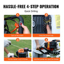Vevor Gas Post Hole Digger 52Cc 1450W With 8 Drill Bits & Extension Rod Aluminium Alloy - Black by HouseOfZazla
